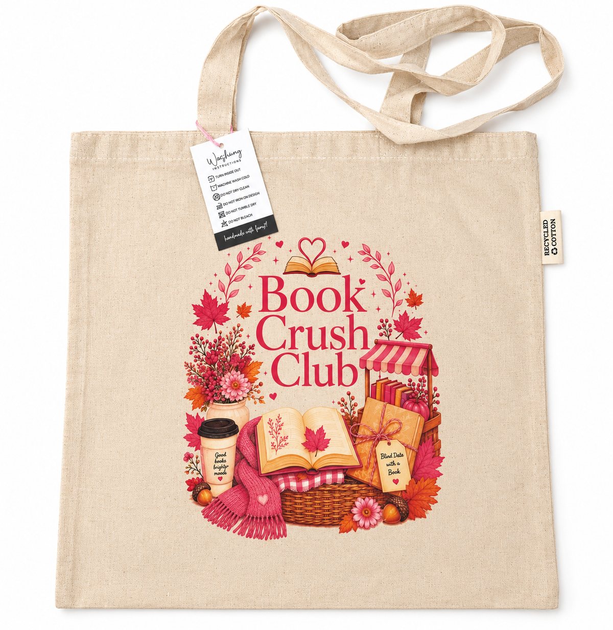 Autumn Book Crush Club Tote Bag