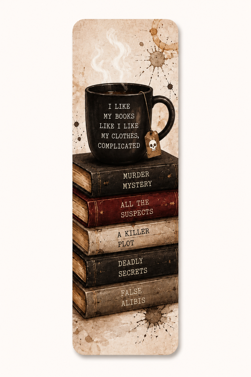 Murder Mystery Book Lover Bookmark