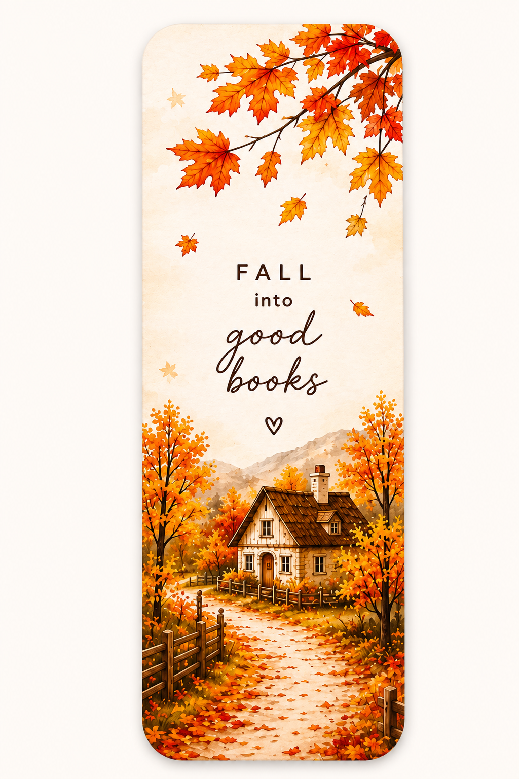 Fall Into Good Books Bookmark