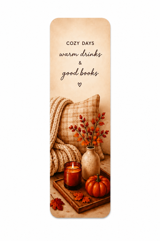 Cozy Days Warm Drinks & Good Books Bookmark