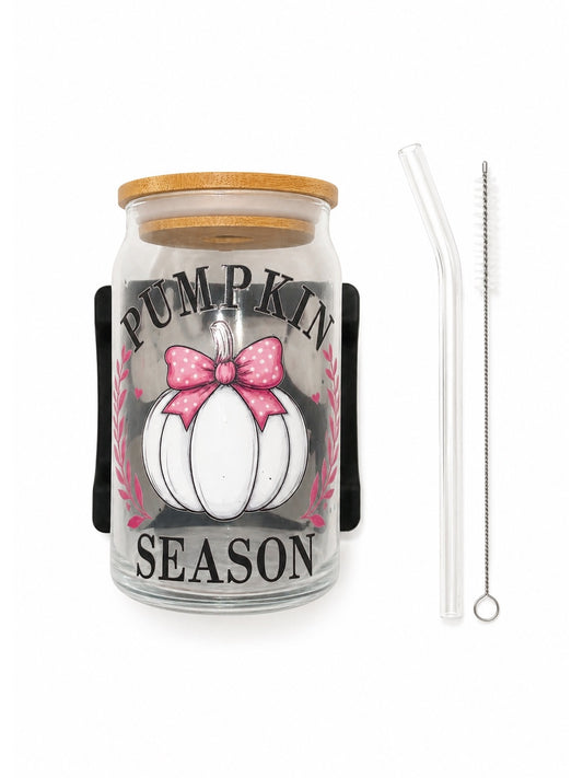 Pumpkin Season Glass Tumbler